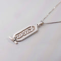 Egyptian Cartouche necklace both sides engravement
